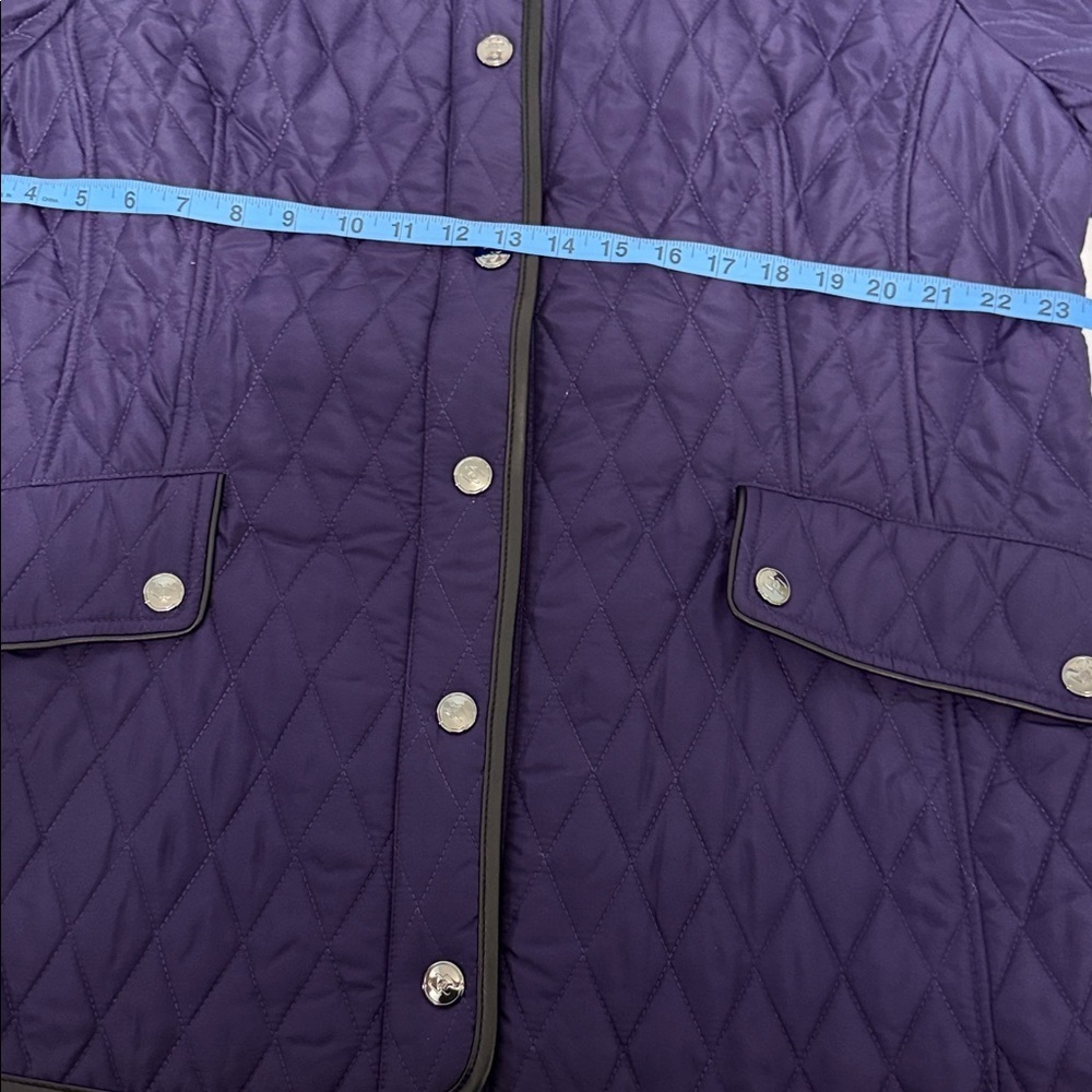 Chico's Deep Blue Quilted Puffer Jacket - Picture 4 of 5